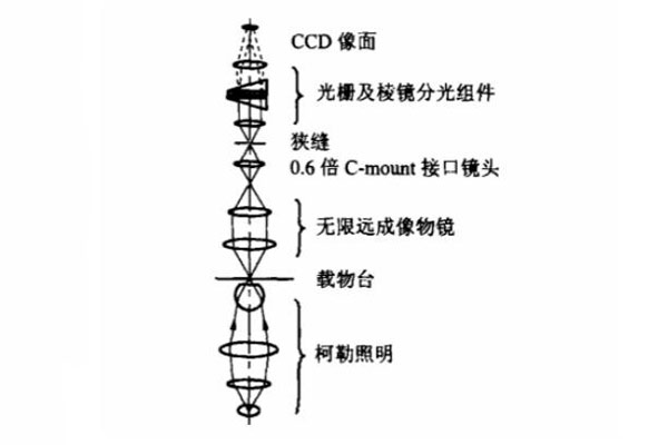 显微高光谱成像系统光路原理图